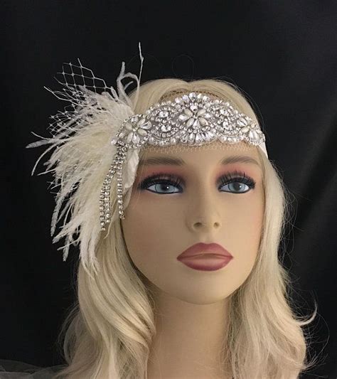 Great Gatsby Headband Flapper Headband Great Gatsby Headpiece Etsy