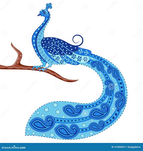 Decorated Peacock Stock Vector Illustration Of Detail 41900839