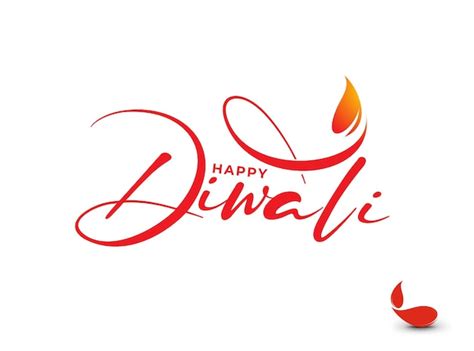 Free Vector | Happy Diwali text design Abstract vector illustration