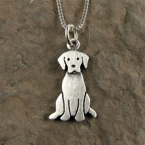 Kleiner Labrador Retriever Anh Nger Halskette Sterling Silber Etsy De