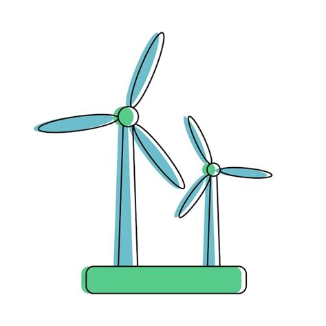 Premium Vector | Flat wind turbine illustration. green energy wind ...