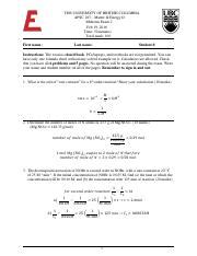 Apsc Midterm Exam Solutions Feb Pdf The University Of