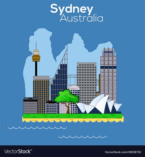 Sydney City Icon Royalty Free Vector Image Vectorstock