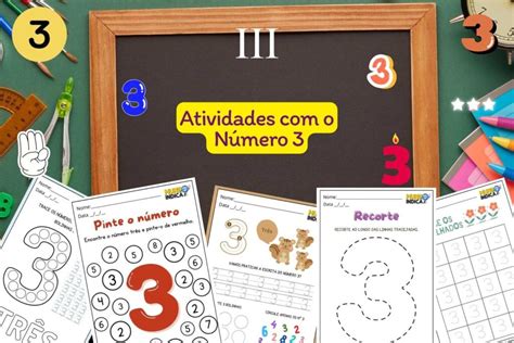 Atividade Ludica Numero 3 - 10 Atividades com o Número 3 Prontas para Imprimir