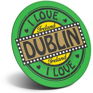 Awesome Fridge Magnet I Love Dublin Ireland Irish Travel Stamp Cool