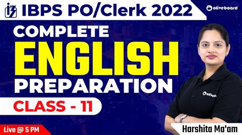 IBPS PO Clerk 2022 Complete English Preparation Class 11 IBPS