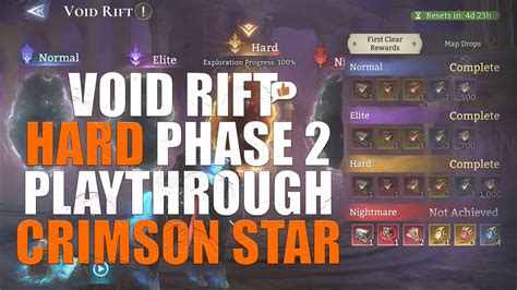 Void Rift Hard Playthrough Phase Crimson Star Watcher Of Realms