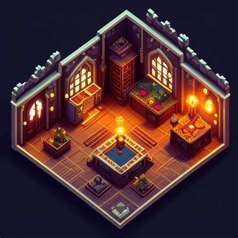 Addison Pixel Art Of Top Down Style House Interior