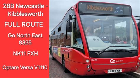 FULL ROUTE VISUAL Go North East 28B Newcastle Kibblesworth Sunday