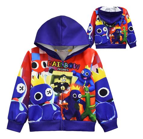 Kids Roblox Zip Up Hoodie Durable 3D Print Sweatshirt for Boys & Girls ...