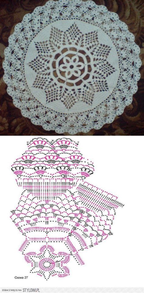 Serwetka Na Stylowi Pl Crochet Doily Diagram Crochet Motifs Crochet