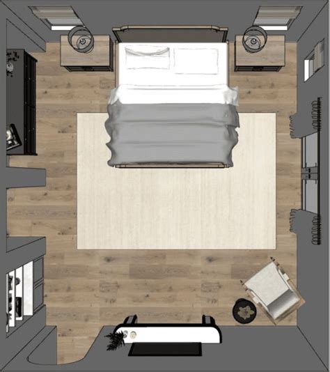 An Overhead View Of A Bedroom And Living Room