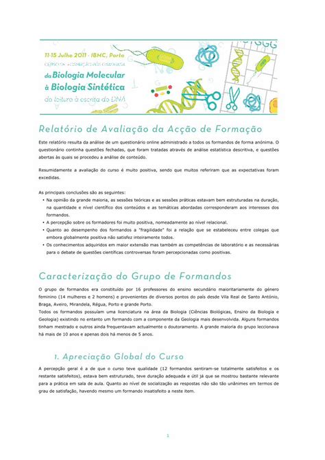 Pdf Relat Rio De Avalia O Da Ac O De Forma O Pdf File