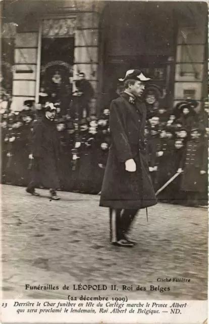 Cpa Ak Funeral Of Leopold Ii King Of The Belgians Belgian Royalty