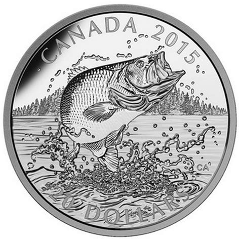 2015 $20 North American Sportfish: Largemouth Bass - Pure Silver Coin ...