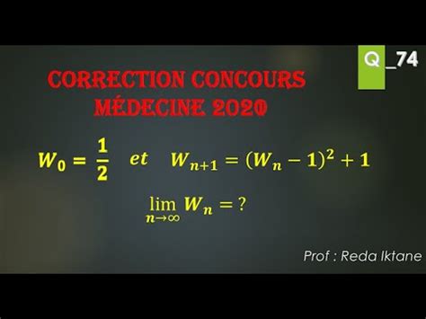 Correction Concours M Decine Q Youtube