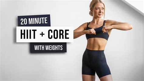 20 MIN QUICK ALL STANDING HIIT ABS With Weights Full Body No