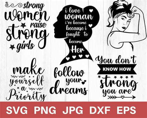 Strong Woman Svg Strong Women Svg Motivational Svg Inspirational Svg