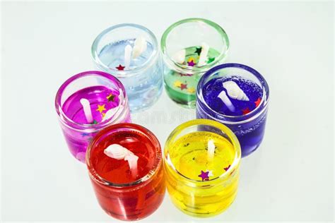 Colorful candles stock image. Image of flame, gift, green - 43223033