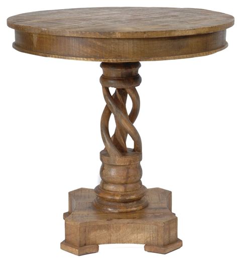 Bengal Manor Mango Wood Twist Accent Table Kosas Home Side Table Wood Accent Table