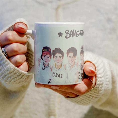 BTS Kpop Music Band Printed Coffee Cup For Army Fans Gift Etsy In