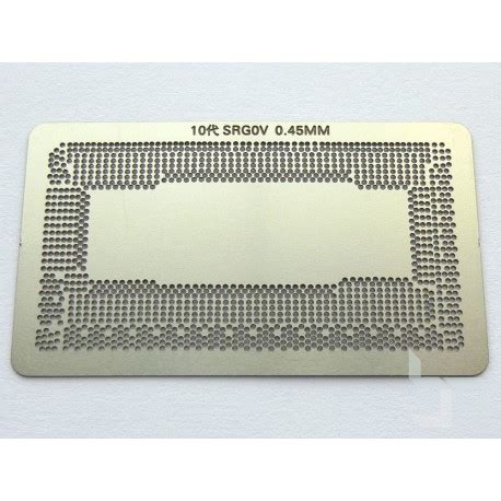 Stencil Template Chip Size SRG0V For Reballing Reball Intel BGA IC