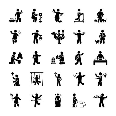 Set Kids Pictograms Stock Vector Image by ©prosymbols #248531670
