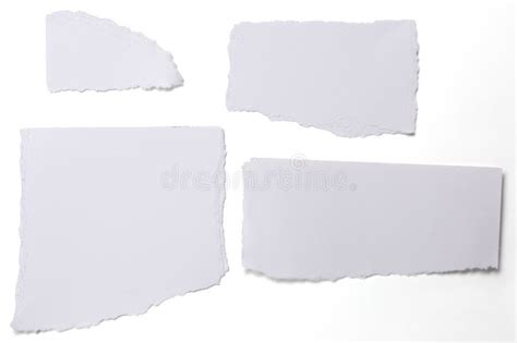 Cole O De Peda Os De Papel Rasgados Branco No Branco Foto De Stock