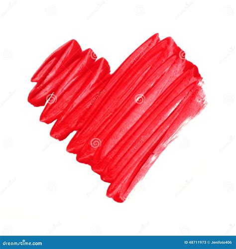 Red Painted Heart Stock Image Image Of Grunge Texture 48711973