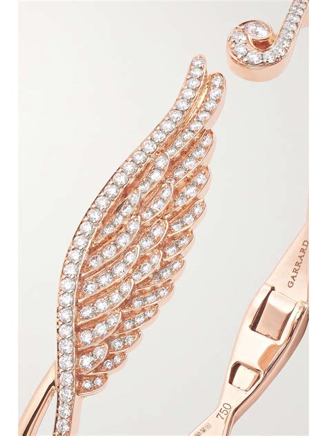 Garrard Wings Embrace Karat Rose Gold Diamond Bangle Net A Porter