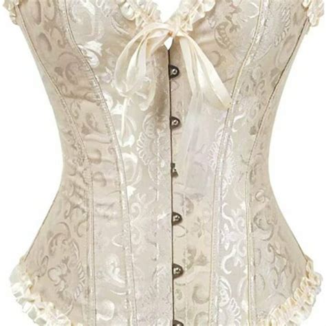 Last Day Off Women S Lacing Corset Top Satin Floral Boned