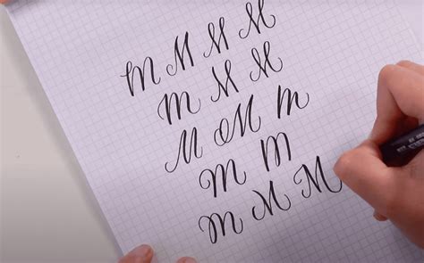 15 Ways To Write Letter M In Brush Calligraphy The Happy Ever Crafter