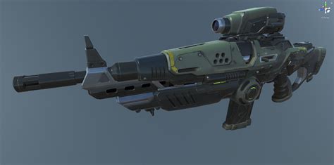 Sci-Fi Assault Rifle - game model 3D Model $55 - .unknown .upk .ma .fbx .unitypackage - Free3D