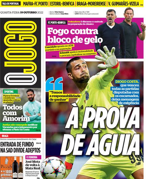 Capa Jornal O Jogo 19 Outubro 2022 Capasjornais Pt