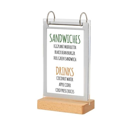 A4 A5 A6 Acrylic Restaurant Table Menu Photo Album Sign Holder Display