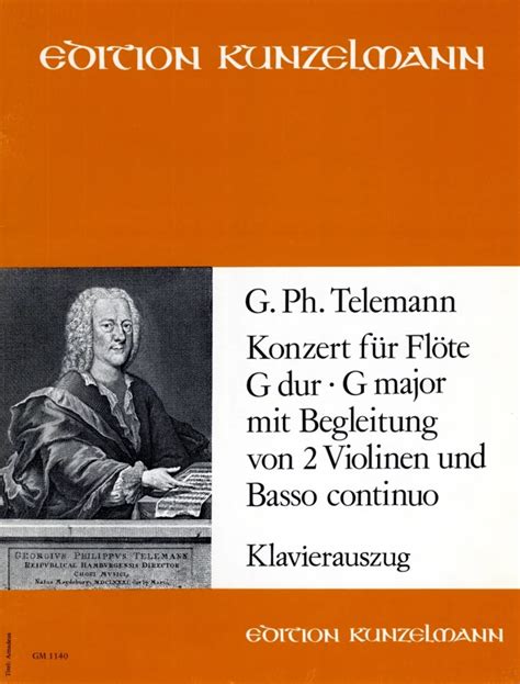 Konzert F R Fl Te G Dur Twv G Von Georg Philipp Telemann Im