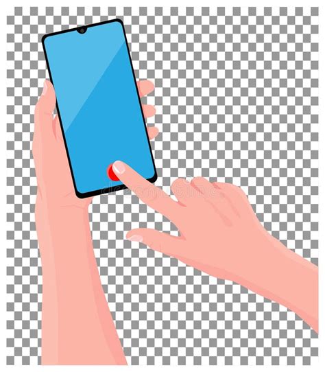 Holding Phone Transparent Stock Illustrations Holding Phone