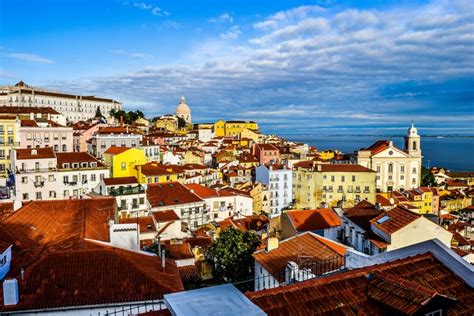 K Sacramento Houses Portugal Lisbon From Above Town Square Hd