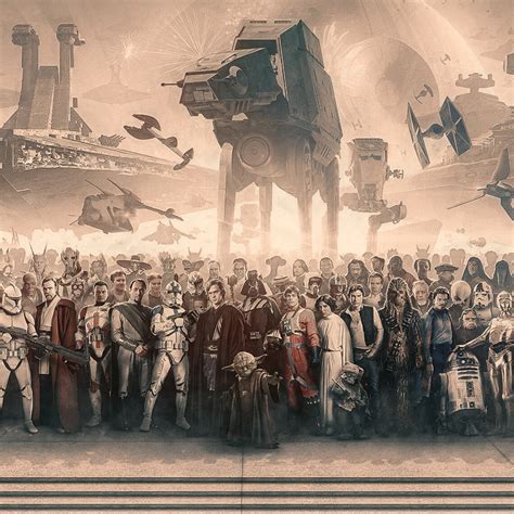 Fine Art Canvas Star Wars Panorama Print X Etsy