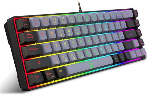 Snpurdiri 60 Gaming Keyboard RGB Compact Mini Keyboard Wired Computer