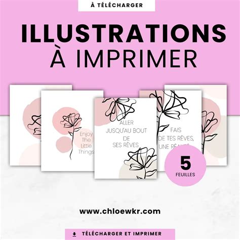 Affiches Imprimer Rose Chlo Wkr