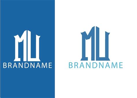 Premium Vector Modern Monogram Initial Letter Mu Logo Design Template