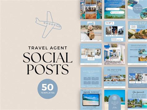 Travel Agent Instagram Templates Travel Agent Marketing Instagram