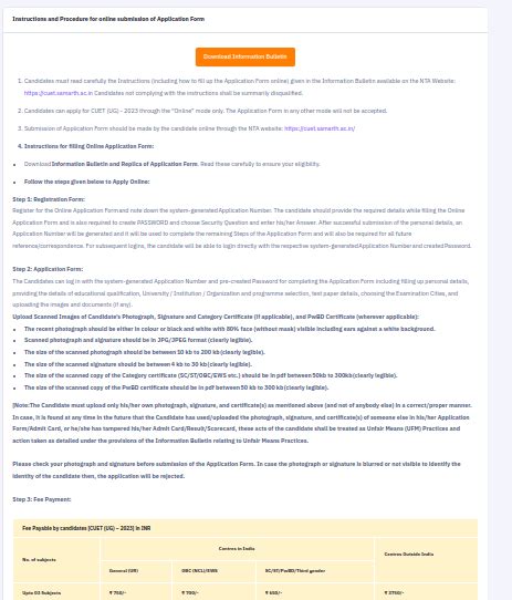 How To Fill Cuet Application Form 2023 Step By Step Procedure For