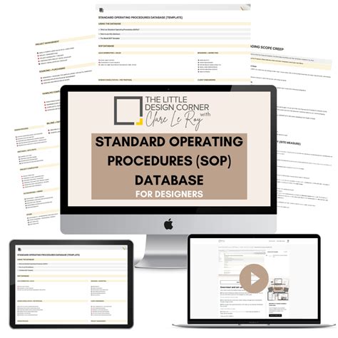 The Standard Operating Procedures Sop Database The Little Design Corner