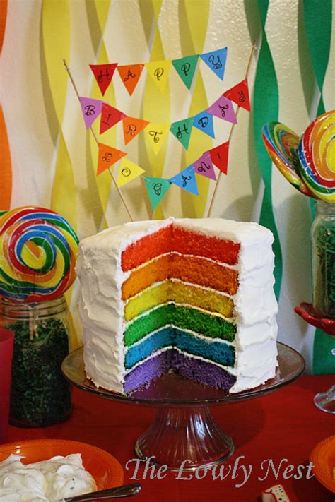 The Lowly Nest Rainbow Cake Tutorial