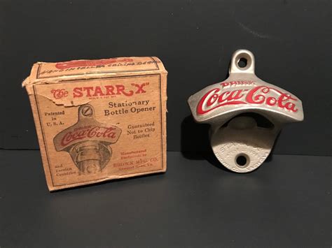 Vintage STARR X Coca Cola Wall Mount Stationary Bottle Opener In