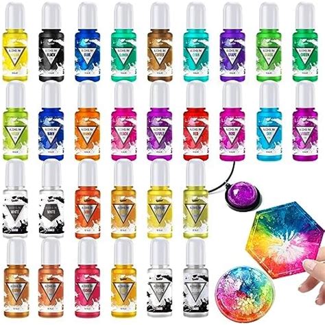 Alcohol Ink Set Vibrant Colours Alcohol Based Ink For Resin Petri