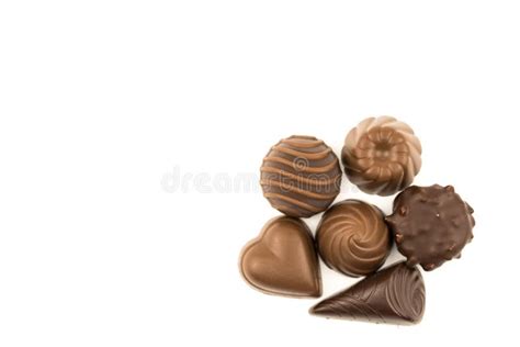 Chocolates Isolated On White Background Stock Image Image Of