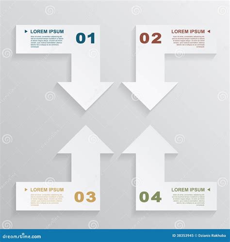 Paper Arrows Big Flowchart Infographic 3 Smartphones Cartoon Vector